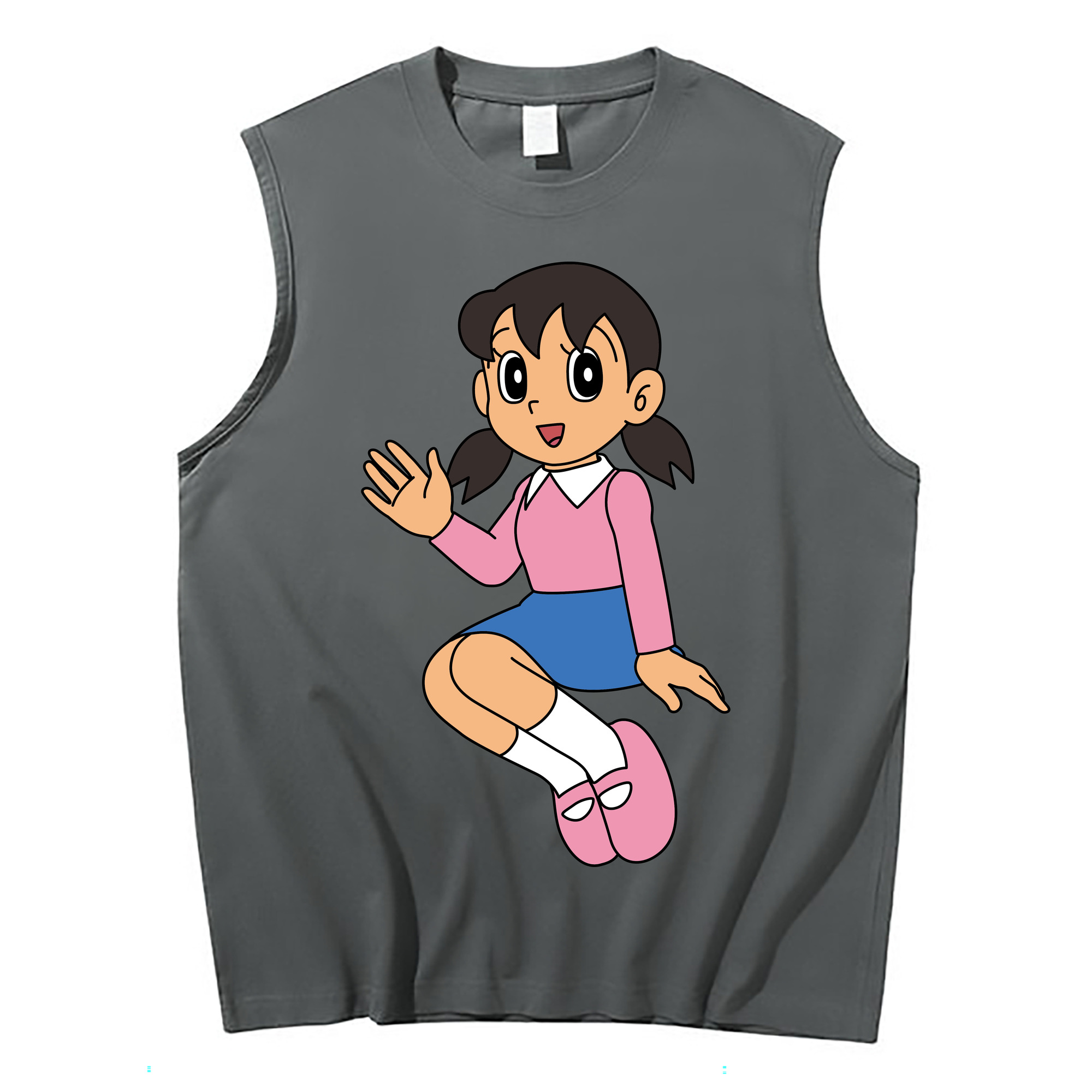 （画像用） ドラえもん みなもと しずか Doraemon Shizuka Minamoto コットン100％タンクトップ（フロントプリント）